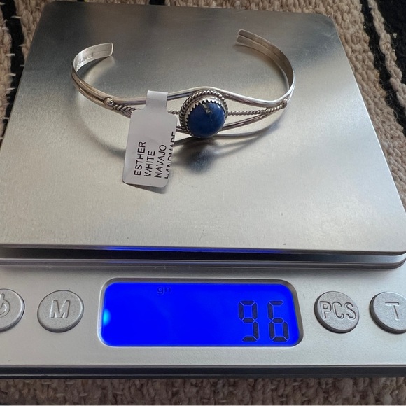 ❤️ Signed Esther White Native Made Adjustable Stackable Cuff Bracelet 9.6 Gms - Picture 8 of 14